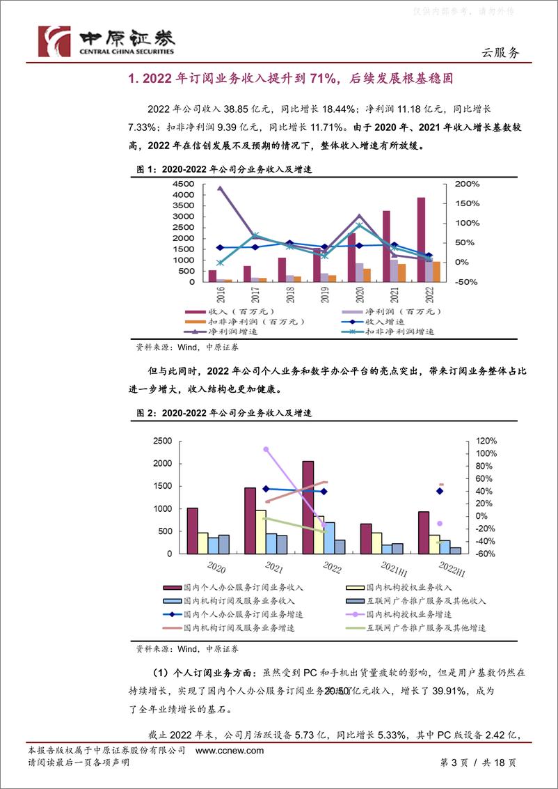 《中原证券-金山办公(688111)公司分析报告：积极拥抱AI，分享技术变革红利-230414》 - 第3页预览图