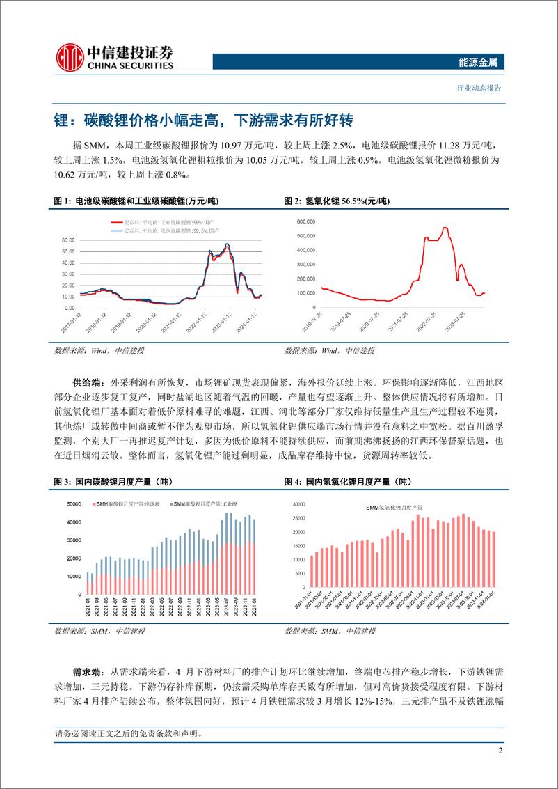 《能源金属行业：四月需求环比增速较高，锂价基本面支撑依然较强-240414-中信建投-12页》 - 第4页预览图