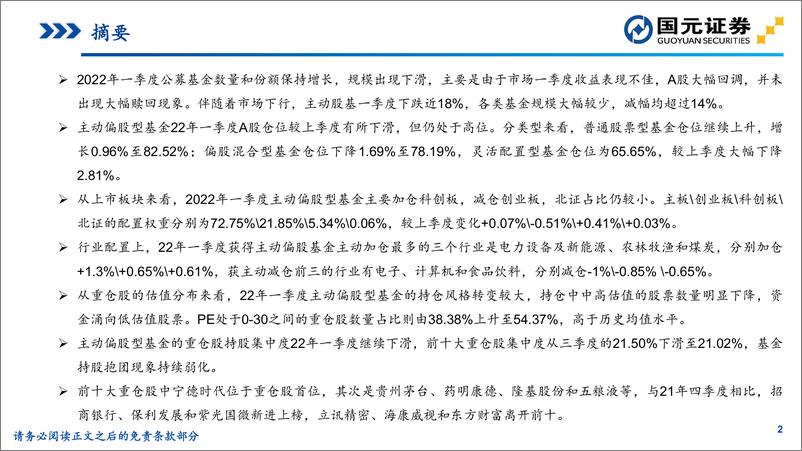 《2022年一季度主动偏股基金持仓分析：主动加仓电新、农业和煤炭，TMT和食饮明显减配-20220424-国元证券-21页》 - 第3页预览图