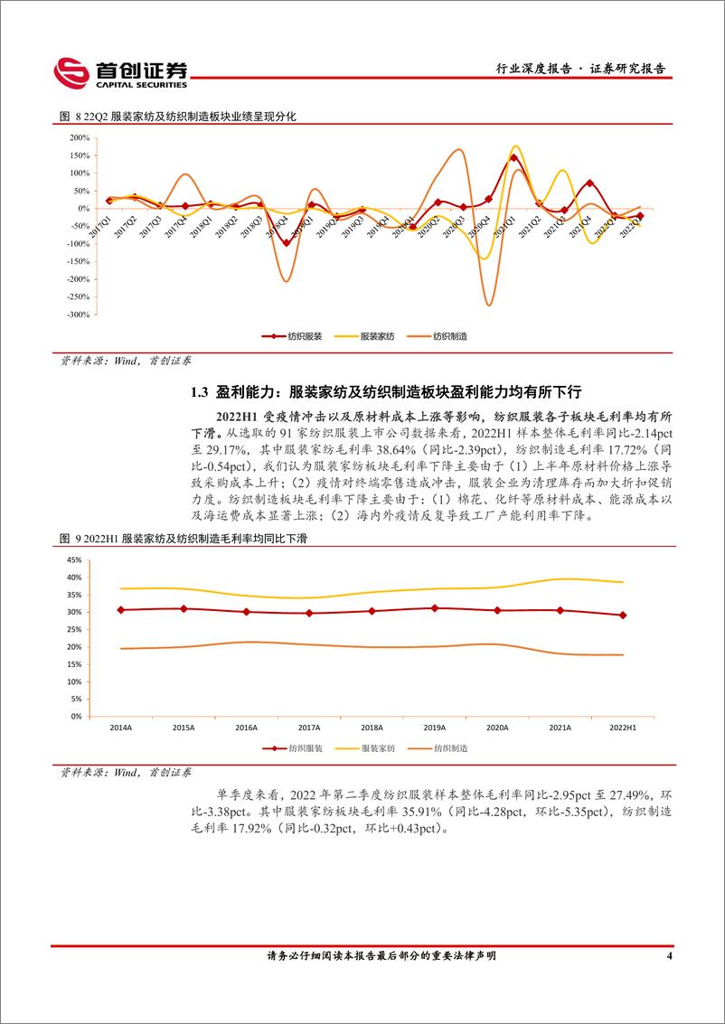 《纺织服饰行业深度报告：细分龙头韧性凸显，静待消费环境复苏-20220912-首创证券-21页》 - 第8页预览图