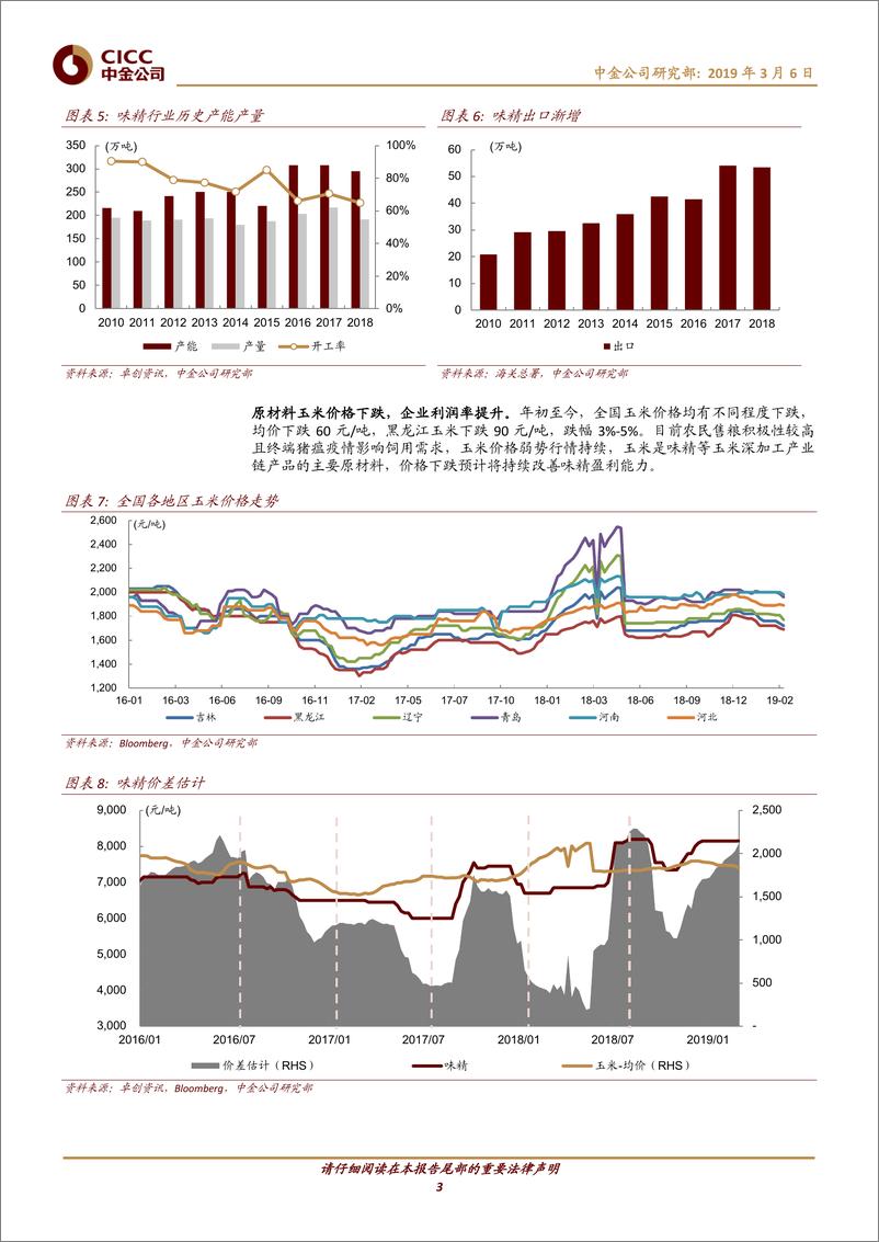 《化工行业：味精价格维持高位，供应偏紧与原料跌价提升盈利能力-20190306-中金公司-10页》 - 第4页预览图