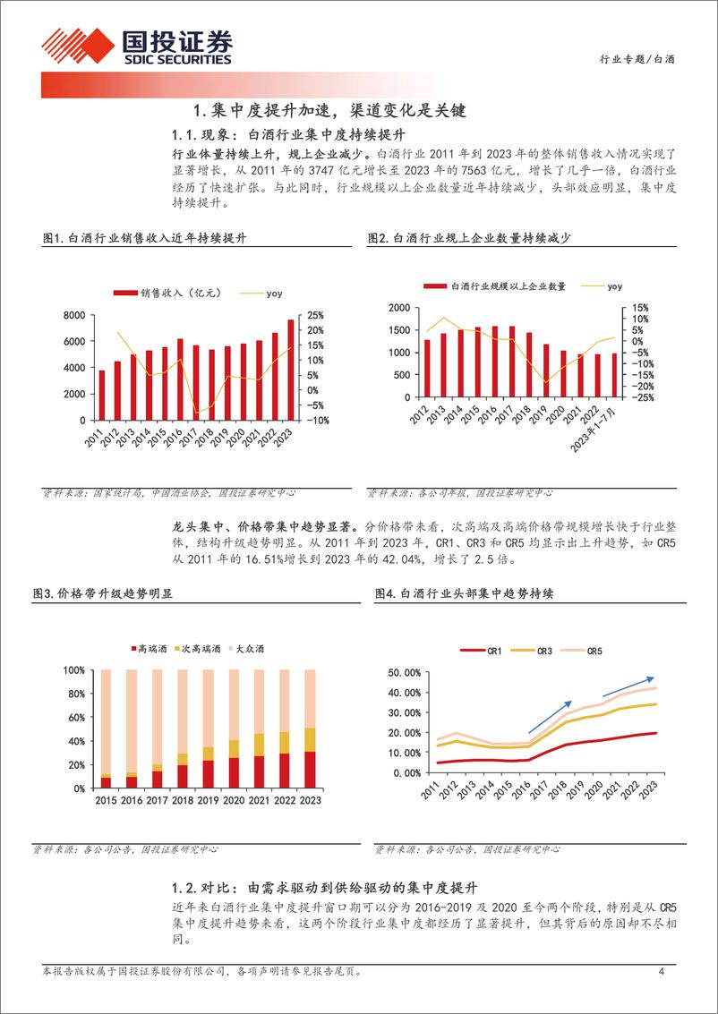 《白酒行业格局变化深度系列一：渠道的选择加速了行业集中度提升-240627-国投证券-16页》 - 第4页预览图