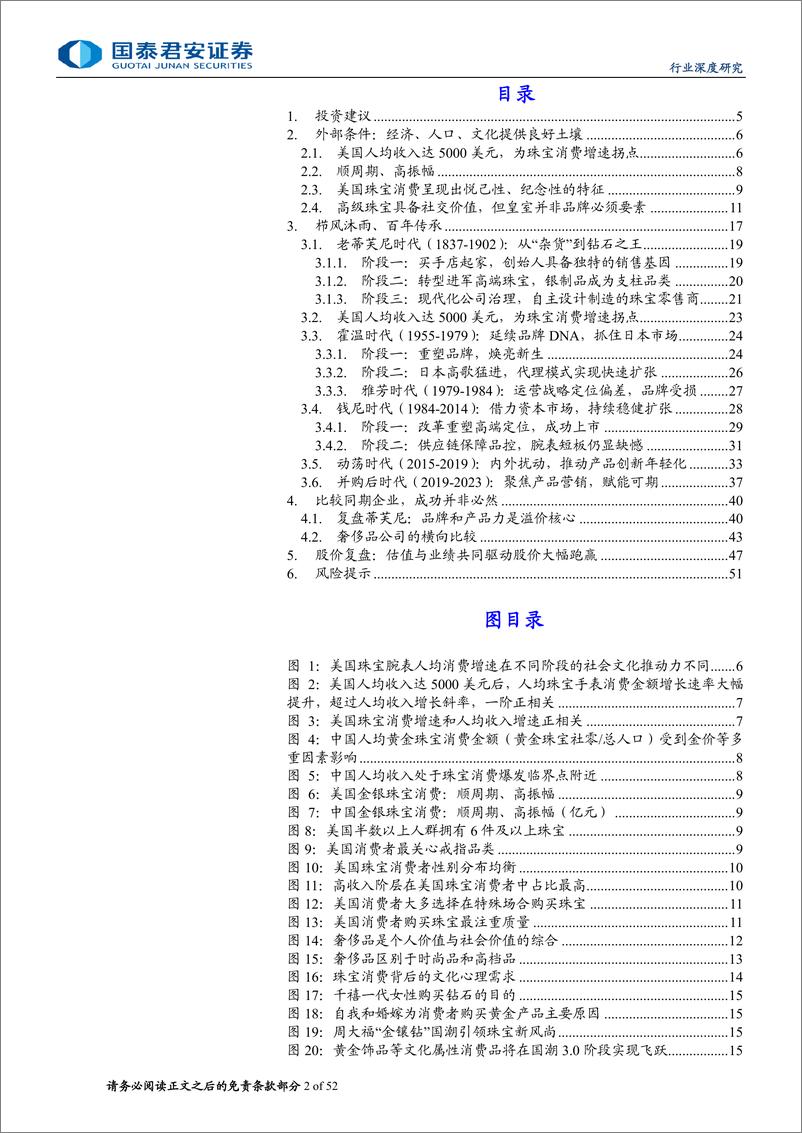 《批发零售行业牛股的兴衰报告6：从蒂芙尼崛起看本土奢牌的奥秘-240629-国泰君安-52页》 - 第2页预览图