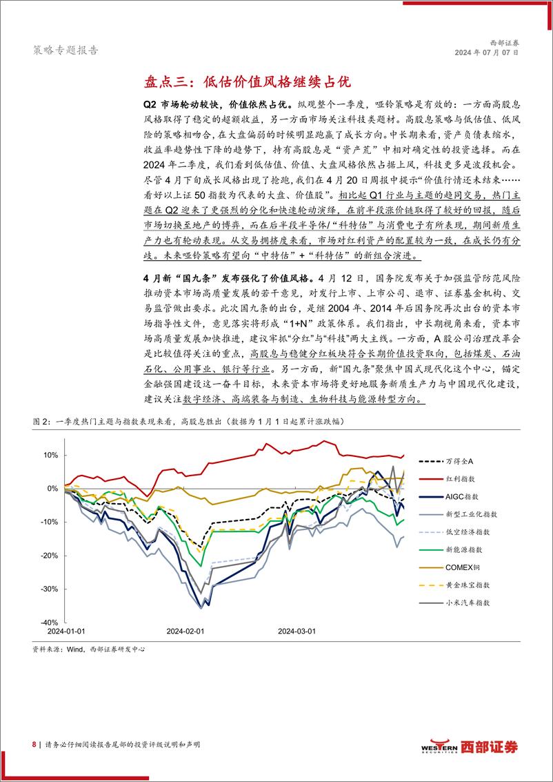 《策略专题报告：2024年二季度A股十大盘点-240707-西部证券-25页》 - 第8页预览图