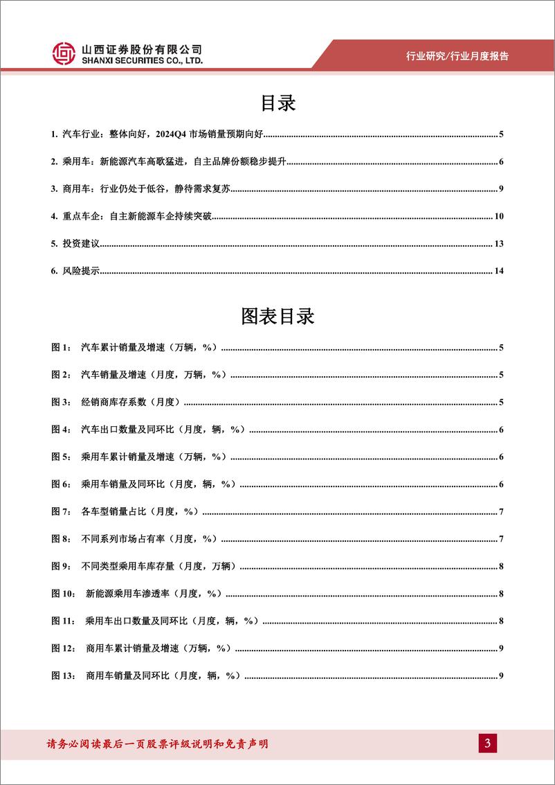 《汽车行业9-10月产销量点评：新能源乘用车增长强劲，商用车行业静待复苏-241111-山西证券-16页》 - 第3页预览图