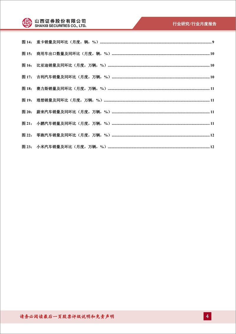 《汽车行业9-10月产销量点评：新能源乘用车增长强劲，商用车行业静待复苏-241111-山西证券-16页》 - 第4页预览图