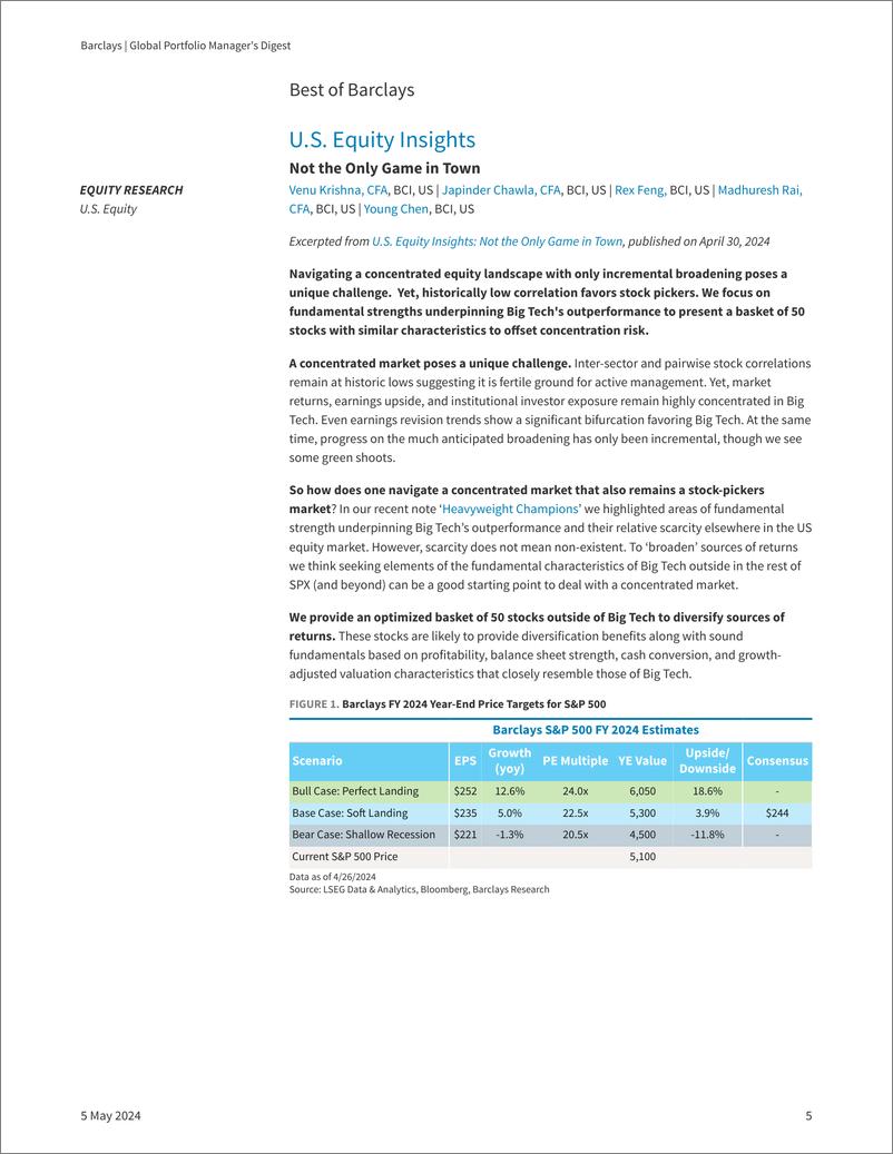 《Barclays_Global_Portfolio_Manager_s_Digest_Highly_Concentrated》 - 第5页预览图