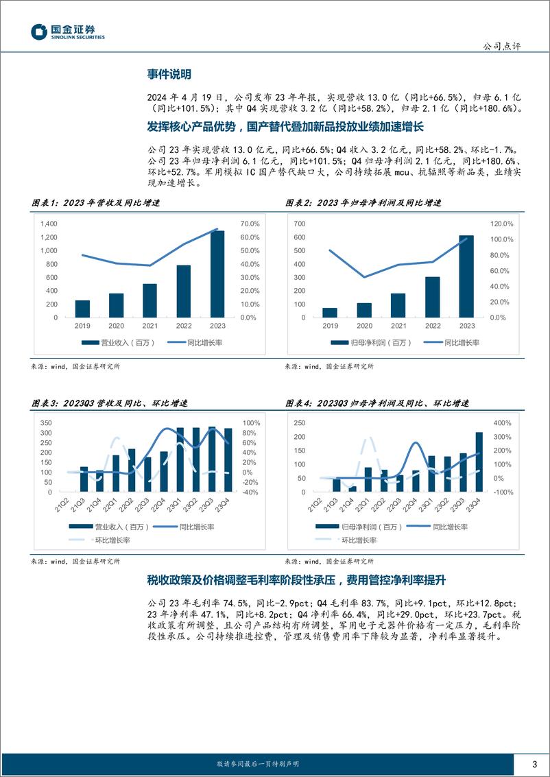 《振华风光-688439.SH-业绩高增长，持续高研发拓展新产品-20240419-国金证券-11页》 - 第3页预览图