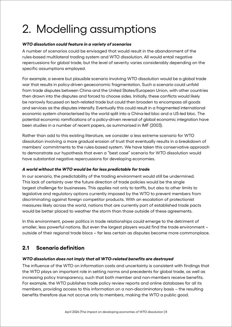 《牛津经济研究院-WTO解散对发展经济的影响（英）-2024.4-20页》 - 第8页预览图