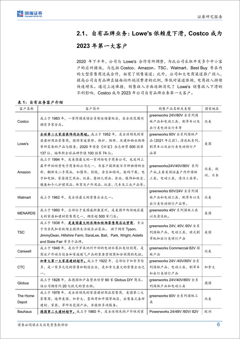 《格力博(301260)公司动态研究：2023年行业去库%2b费用端投入加大导致盈利承压，2024年下游回暖%2b强控费用，有望迎来经营拐点-240506-国海证券-20页》 - 第5页预览图