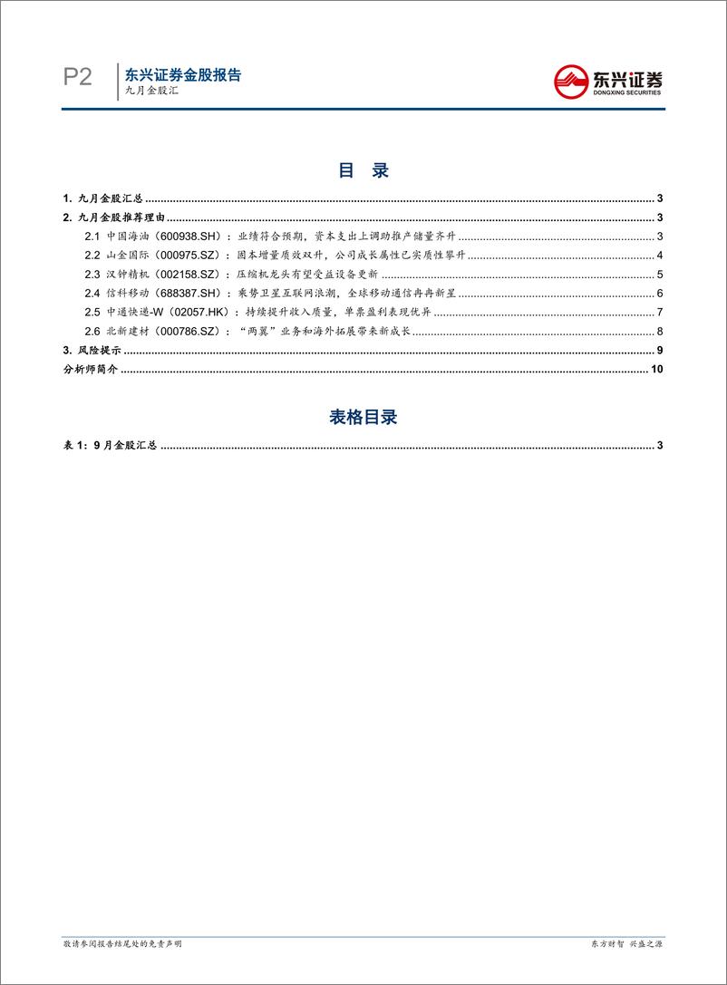 《九月金股汇-240826-东兴证券-11页》 - 第2页预览图