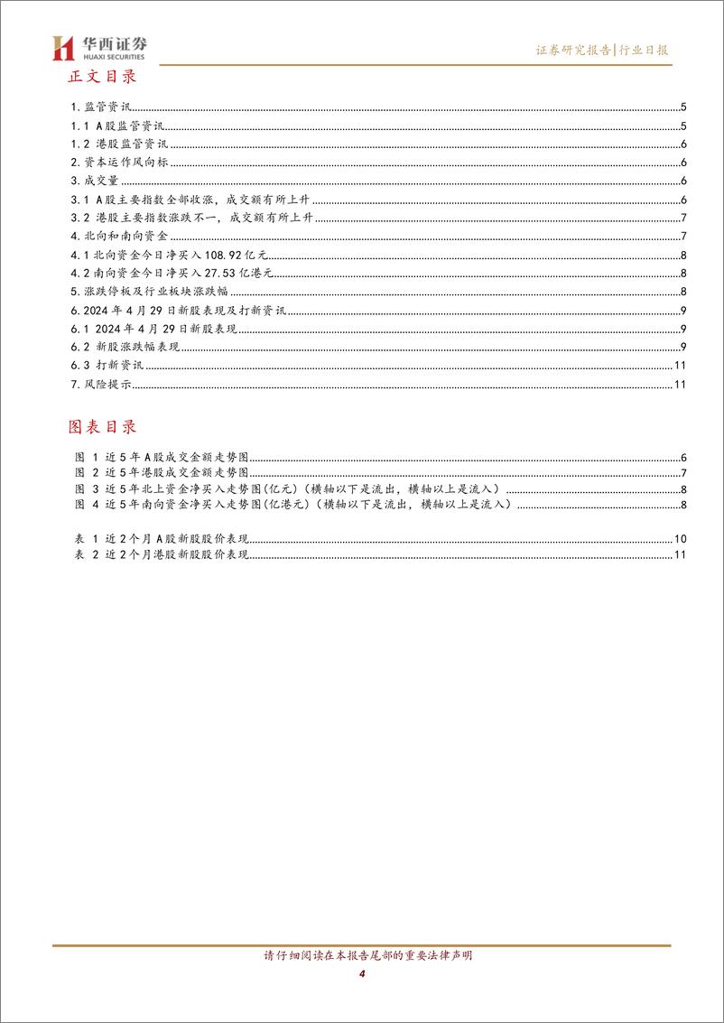 《华西中小价值团队：20240429监管资讯和市场综述，市场情绪火热，A股放量大涨-240429-华西证券-13页》 - 第4页预览图