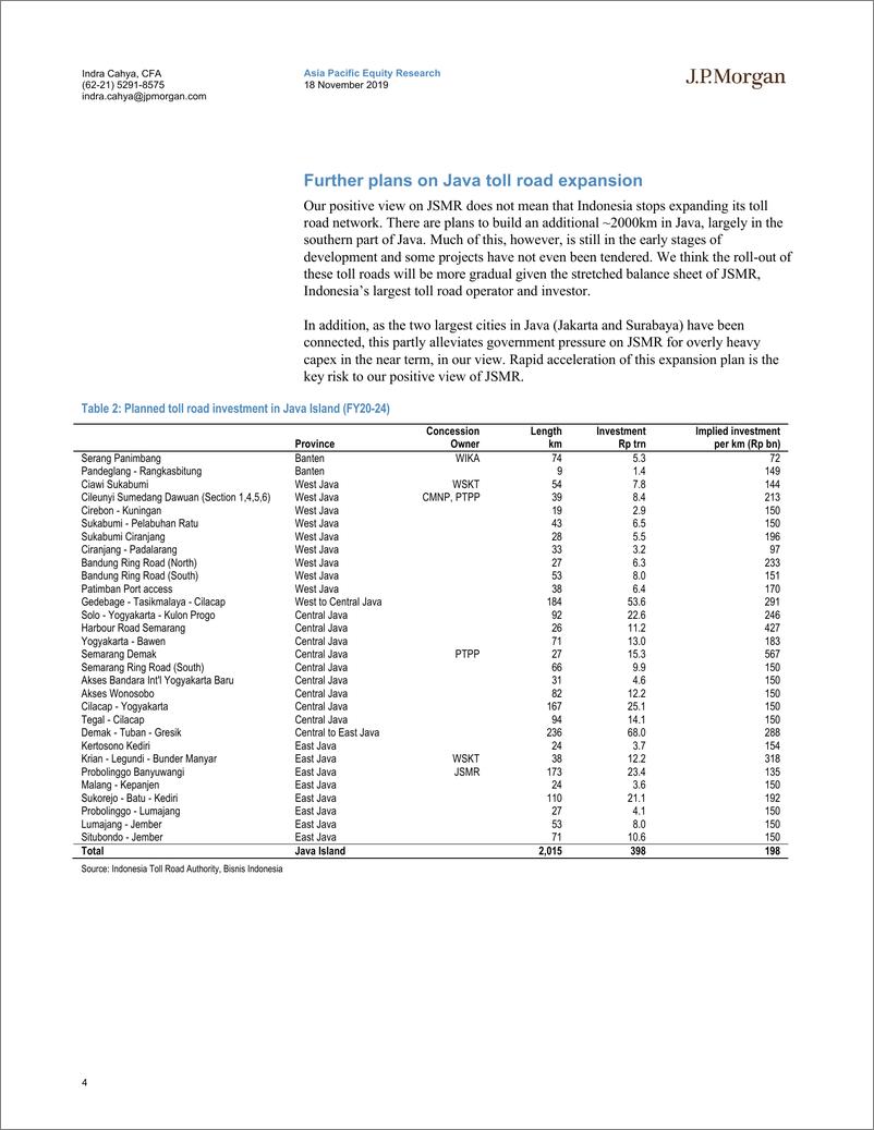 《J.P. 摩根-亚太地区-基础设施行业-印尼基础设施：更好的交通-2019.11.18-25页》 - 第5页预览图