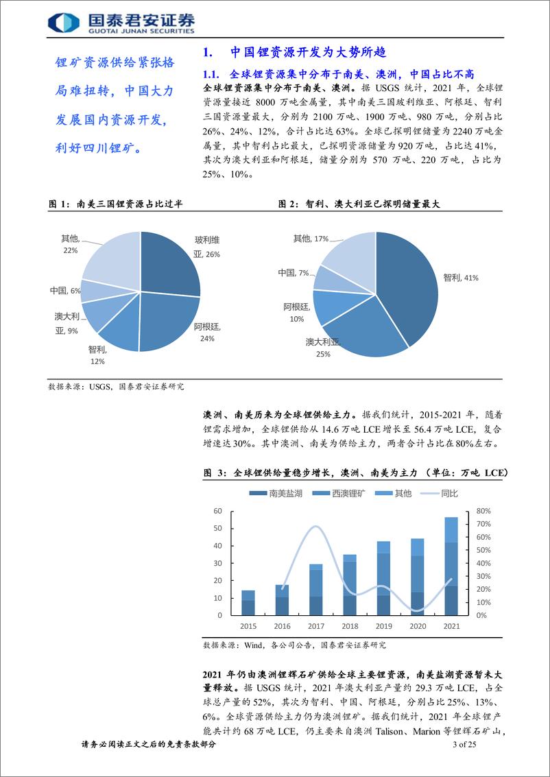 《四川锂矿行业首次覆盖：睡狮渐醒，核心锂矿价值有望重估-20220515-国泰君安-28页》 - 第4页预览图