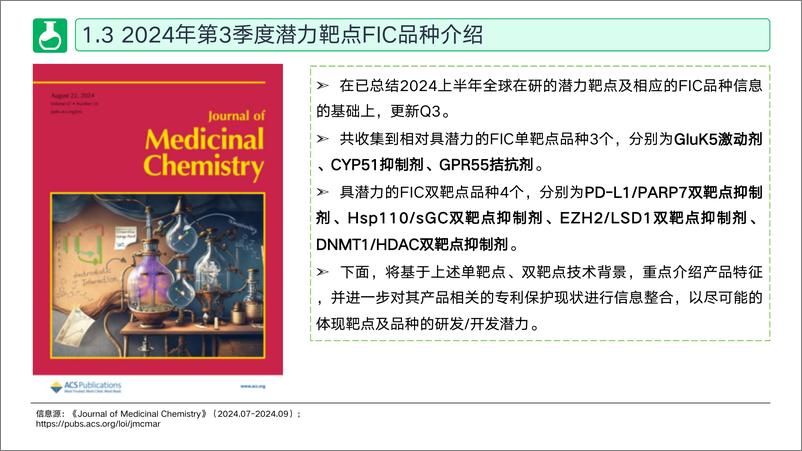 《2024第3季度全球潜力靶点及FIC产品研究调研报告-42页》 - 第7页预览图