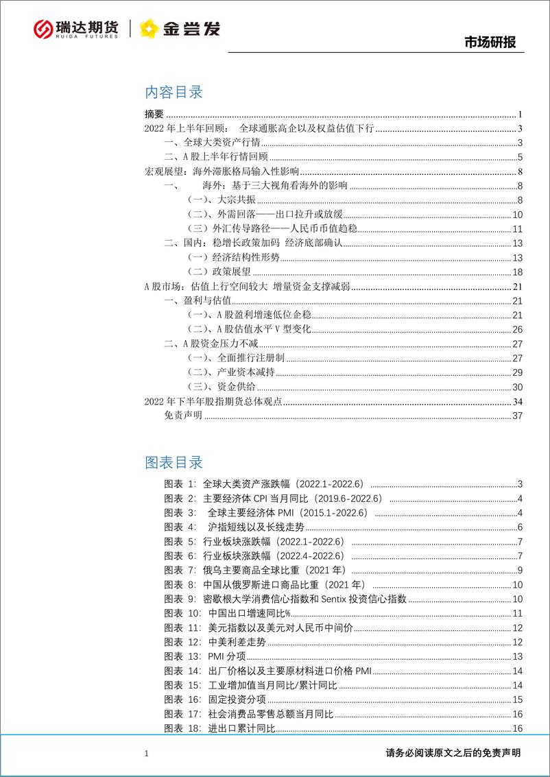 《稳增长托底经济，A股底部估值拔升-20220718-瑞达期货-38页》 - 第3页预览图