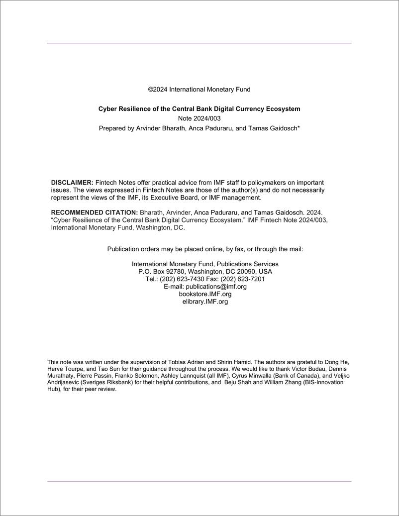 《IMF-中央银行数字货币生态系统的网络弹性（英）-2024-53页》 - 第3页预览图