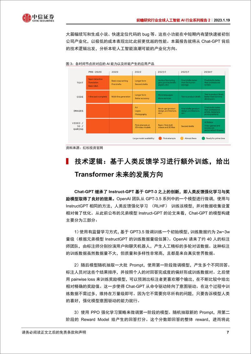 《全球人工智能AI行业系列报告2从ChatGPT看生成式人工智能AIGC产业机遇与落地场景-23011919页》 - 第7页预览图