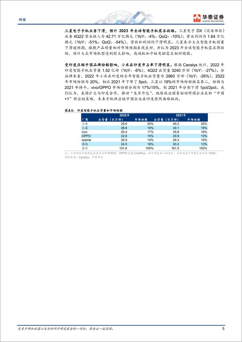 《2月手机行业观察：国内回暖，海外承压-20230224-华泰证券-27页》 - 第6页预览图