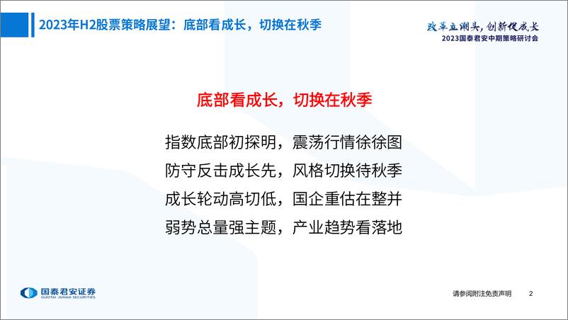 《2023年H2中国A股投资策略展望：底部成长先，切换在秋季-20230624-国泰君安-91页》 - 第4页预览图