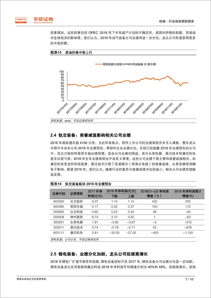 《机械行业2018年年报业绩前瞻：业绩分化加剧，关注逆周期投资和新技术投资主线-20190214-平安证券-10页》 - 第8页预览图