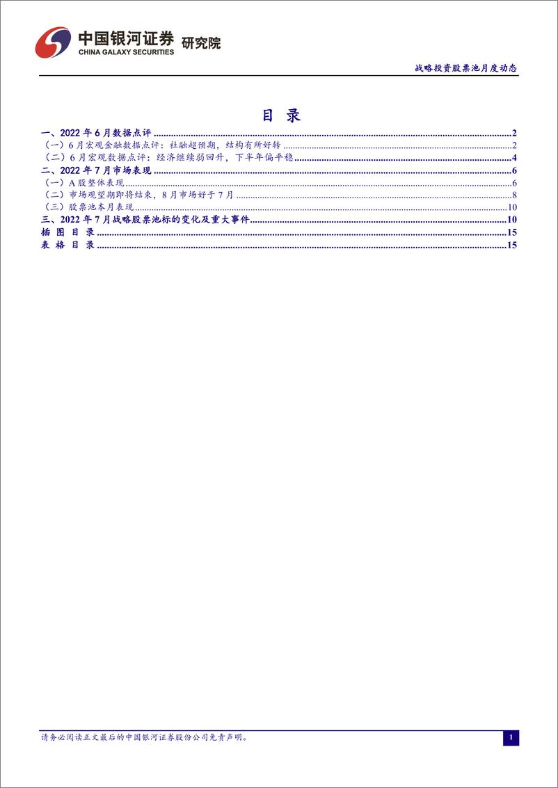 《战略投资股票池月度动态：2022年7月-20220801-银河证券-17页》 - 第3页预览图