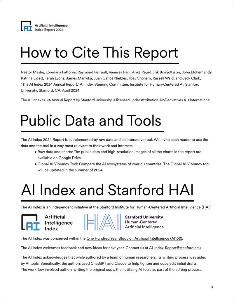 《2024斯坦福AI指数报告（英文版）-502页》 - 第7页预览图