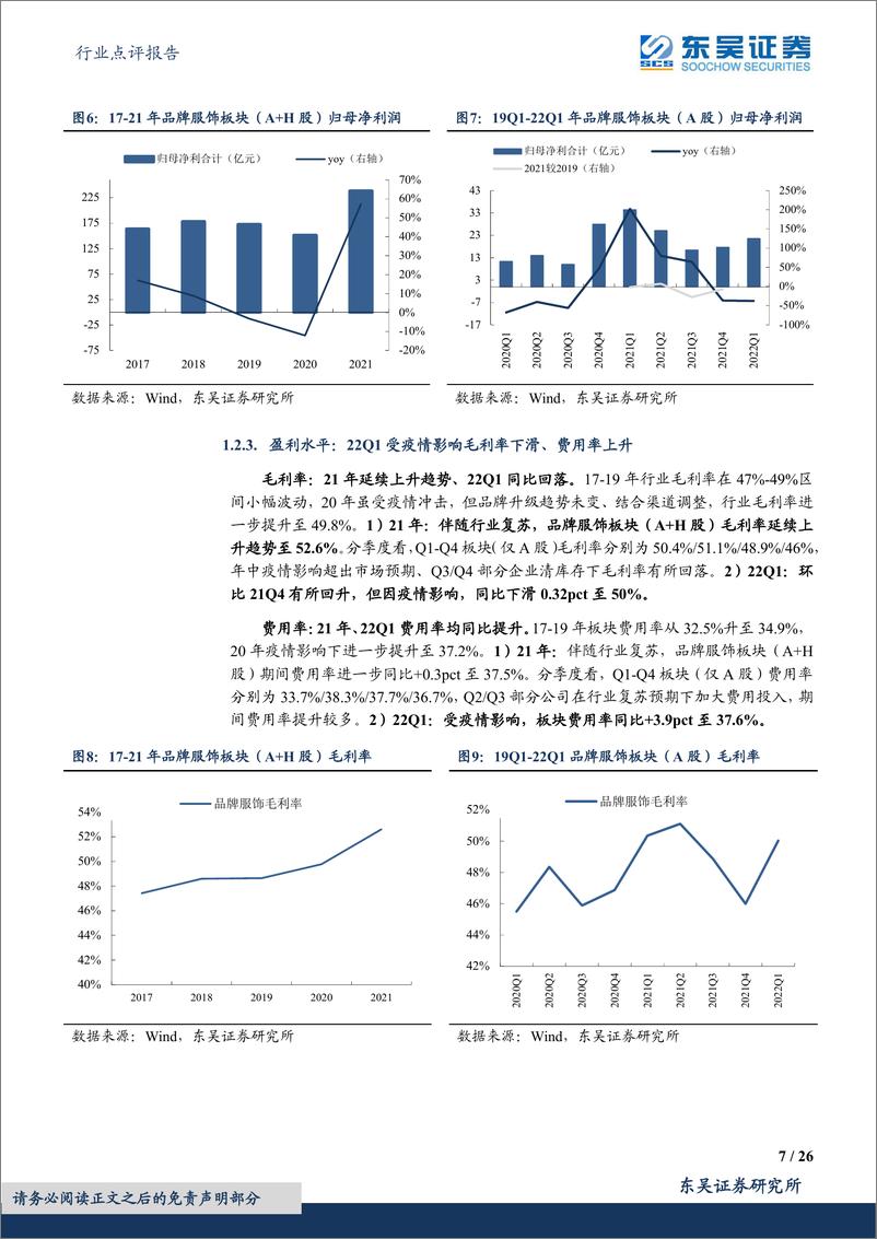 《纺织服饰行业点评报告：21年报&22年一季报总结，上下游表现分化，看好出口制造龙头-20220514-东吴证券-26页》 - 第8页预览图