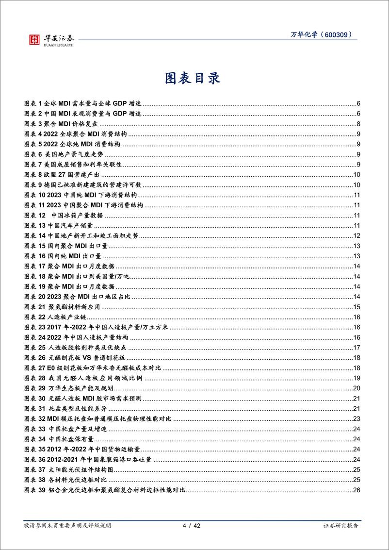 《万华化学(600309)系列深度二：全面拆分未来3年国内MDI需求-240716-华安证券-42页》 - 第4页预览图