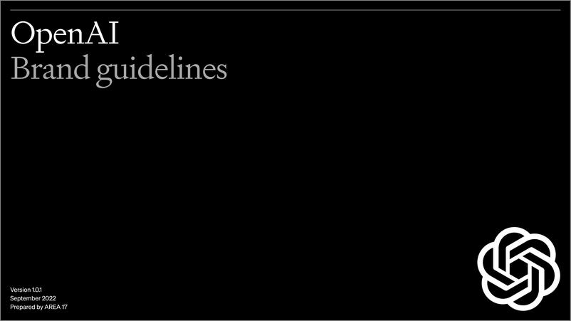 《OpenAI品牌手册》 - 第1页预览图