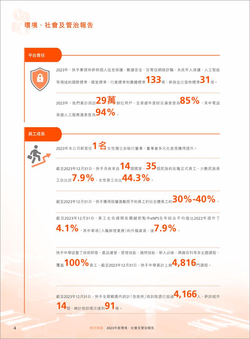 《2023年度快手环境、社会及官治报告-87页》 - 第5页预览图