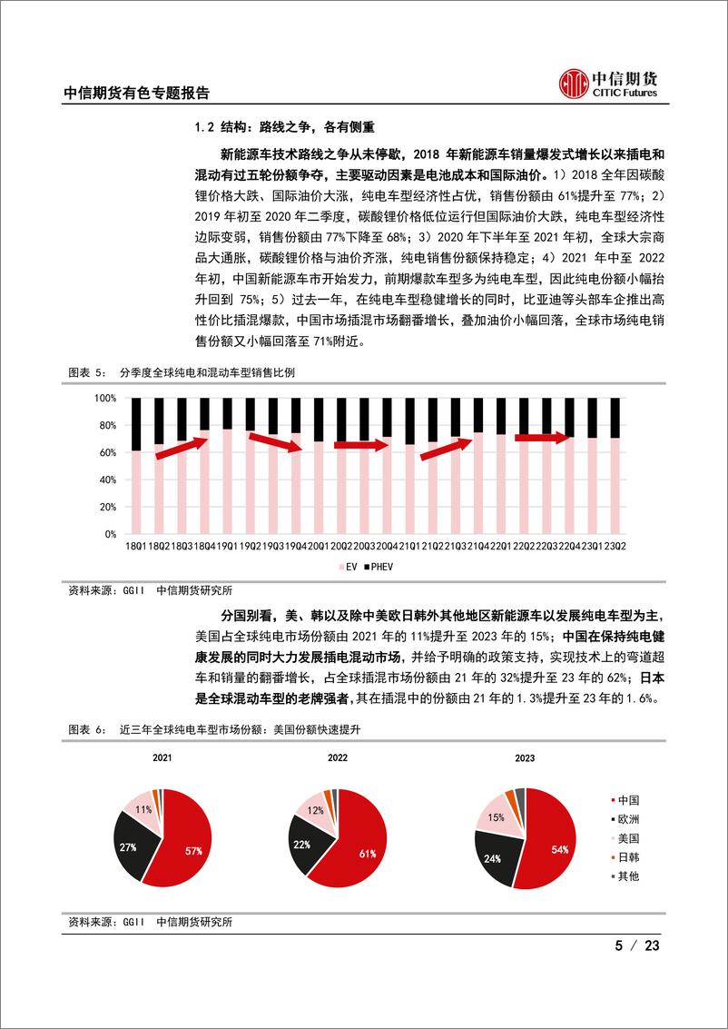 《有色与新材料专题报告（锂）：全球新能源车市分析-20230803-中信期货-23页》 - 第6页预览图