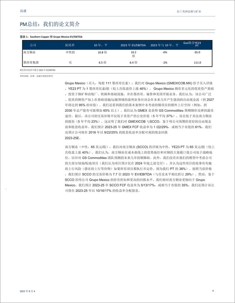 《拉丁美洲金属与矿业行业：开始覆盖GMEX（买入）和SCCO（中性）；接触优质铜资产-20220804-高华证券-72页》 - 第5页预览图