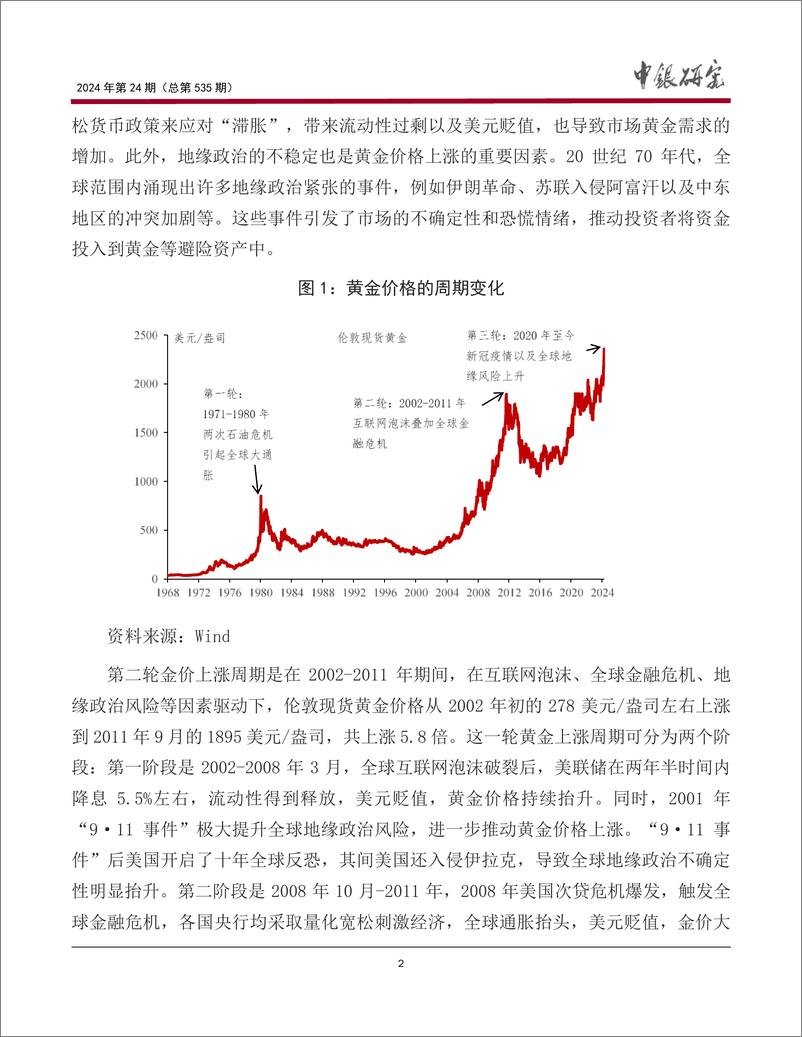 《宏观观察2024年第24期(总第535期)：本轮黄金价格上涨的新特征与新逻辑-240426-中国银行-17页》 - 第2页预览图