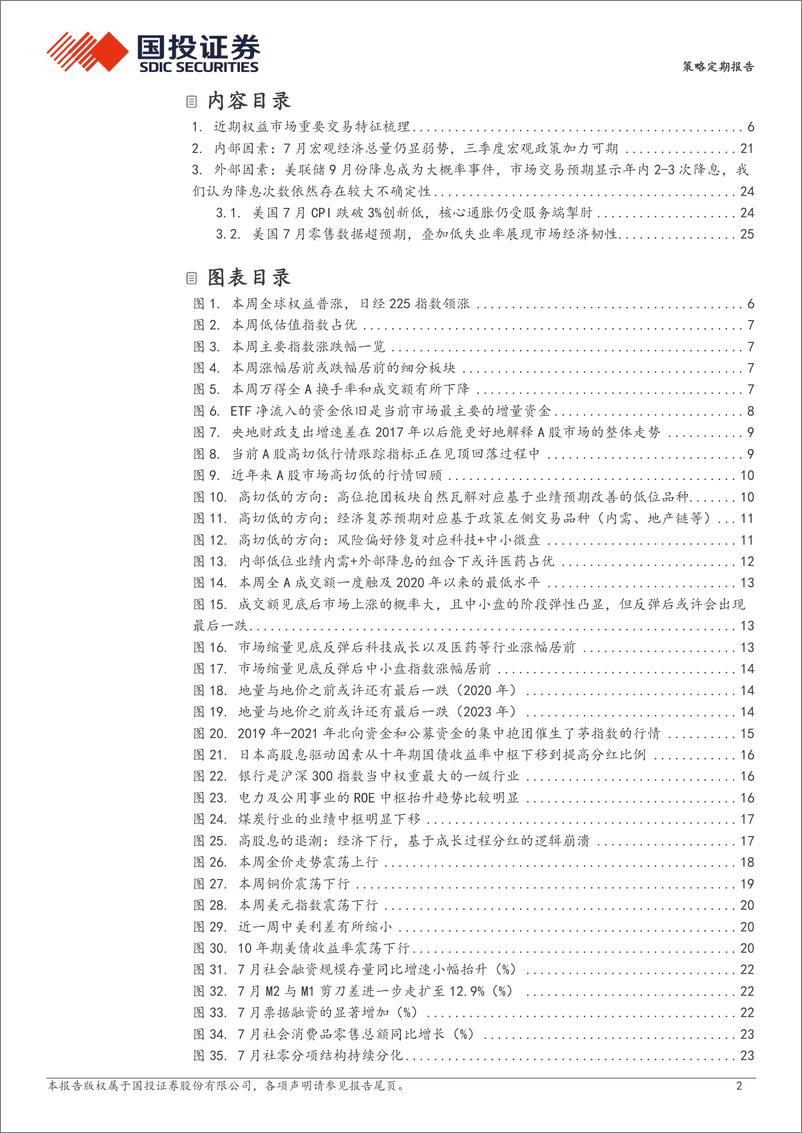 《策略定期报告：缩量之下，何去何从？-240818-国投证券-28页》 - 第2页预览图