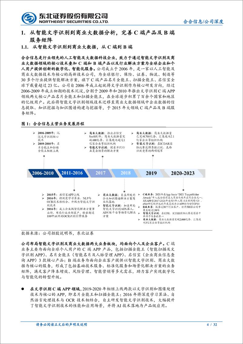 《合合信息(688615)首次覆盖：智能文字%26商业大数据应用领先企业-241117-东北证券-32页》 - 第4页预览图