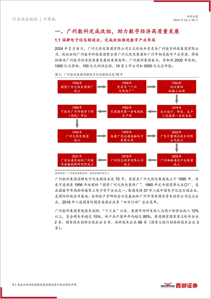 《计算机行业：广州数科集团，国企市值管理标杆，打造新质生产力-240409-西部证券-15页》 - 第4页预览图