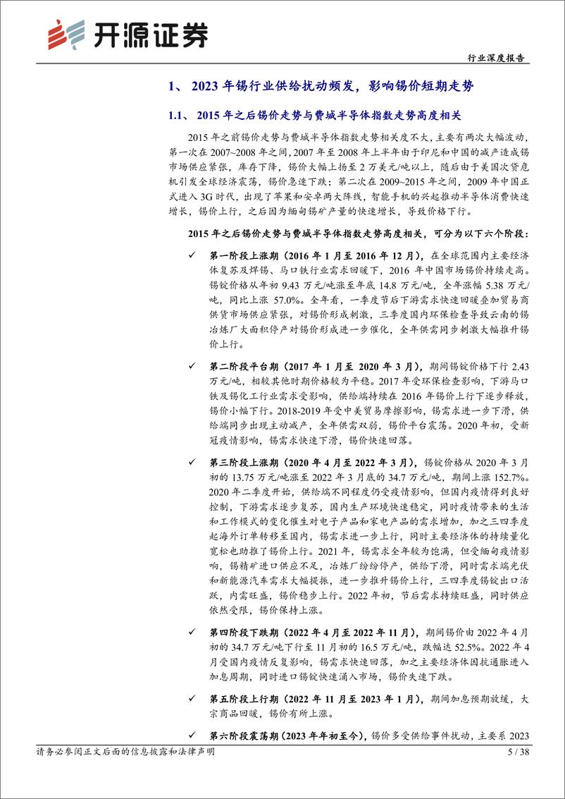 《有色金属行业深度报告：新消费助力旧消费托底，锡矿供给侧持续紧张-20240202-开源证券-38页》 - 第5页预览图