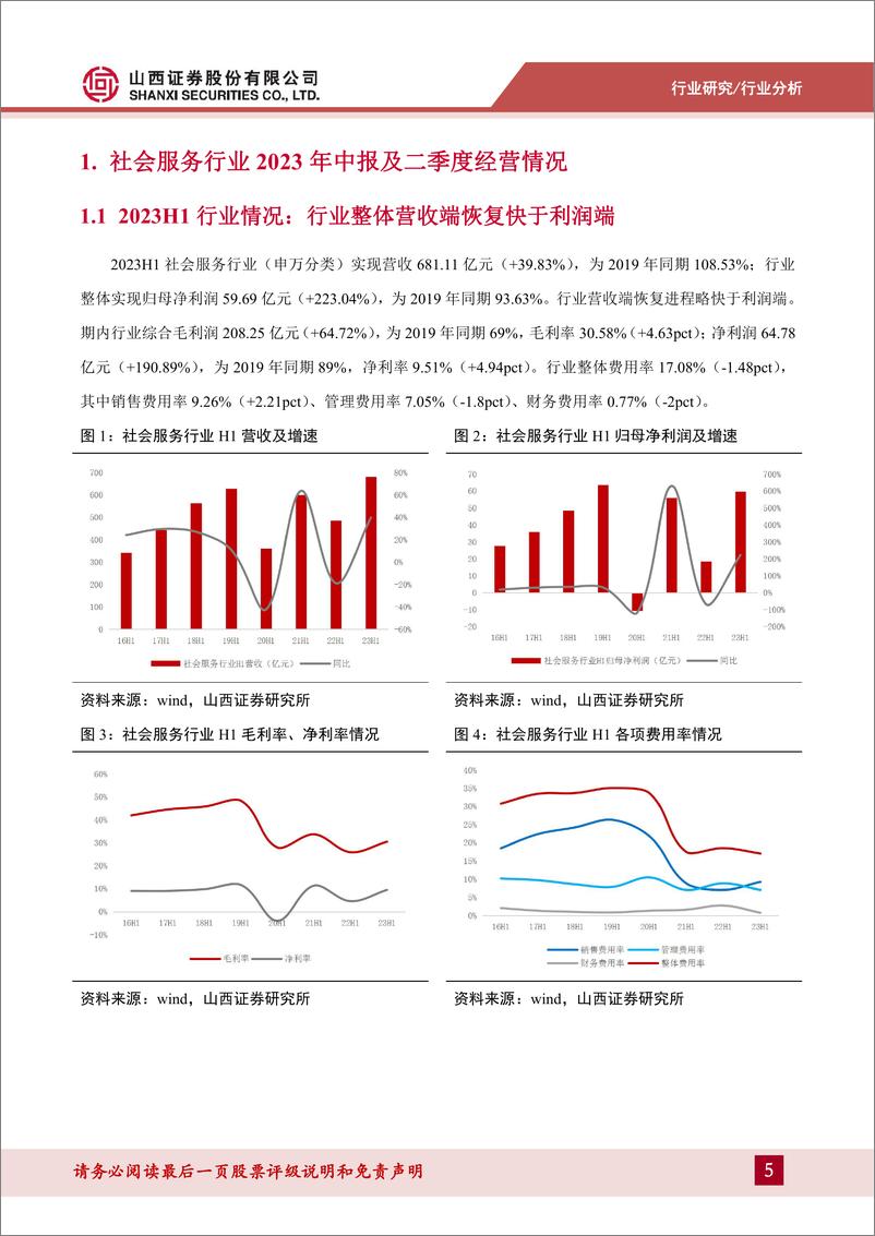 《社服行业2023年中报业绩综述：旅游市场全面增长，出境游复苏显著-20230913-山西证券-30页》 - 第6页预览图