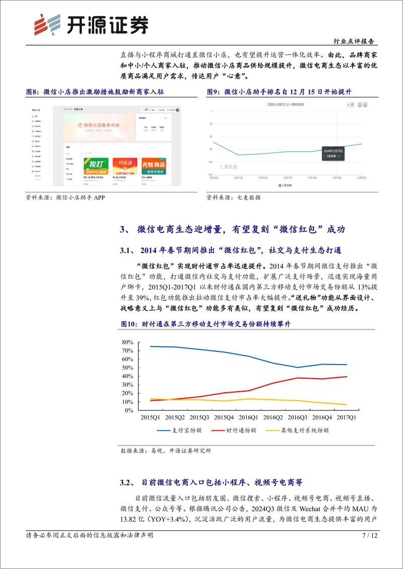 《传媒行业点评报告：微信小店灰度测试“送礼物”，关注微信电商产业链-241224-开源证券-12页》 - 第7页预览图