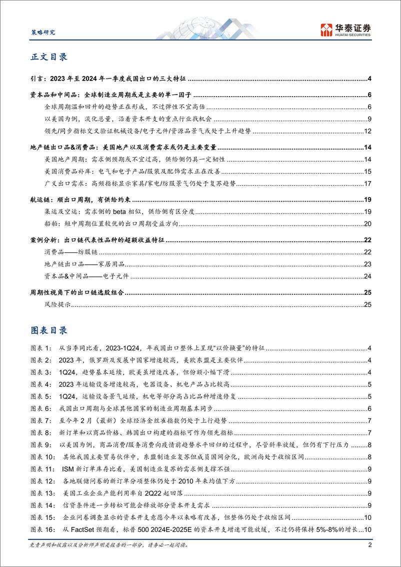 《策略深度研究-如何看待出口链的持续性：周期视角-240515-华泰证券-28页》 - 第2页预览图