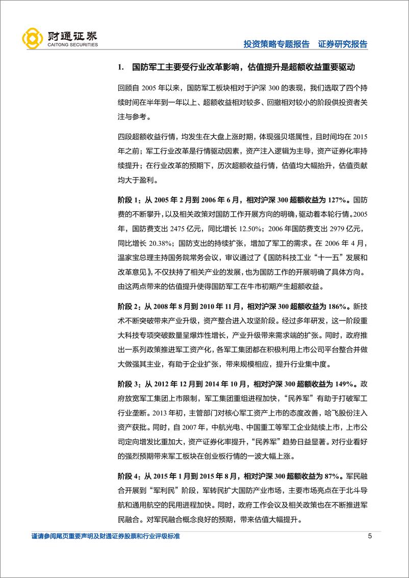 《超额收益：军工横跨15年的强贝塔之路-20220808-财通证券-31页》 - 第6页预览图