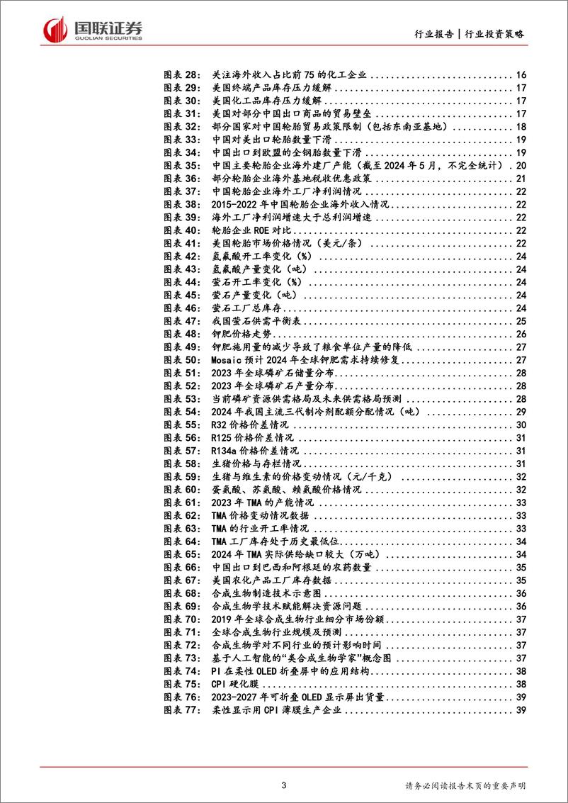 《国联证券-基础化工行业2024年度中期投资策略：把握逆全球化，察化工景气机遇》 - 第3页预览图