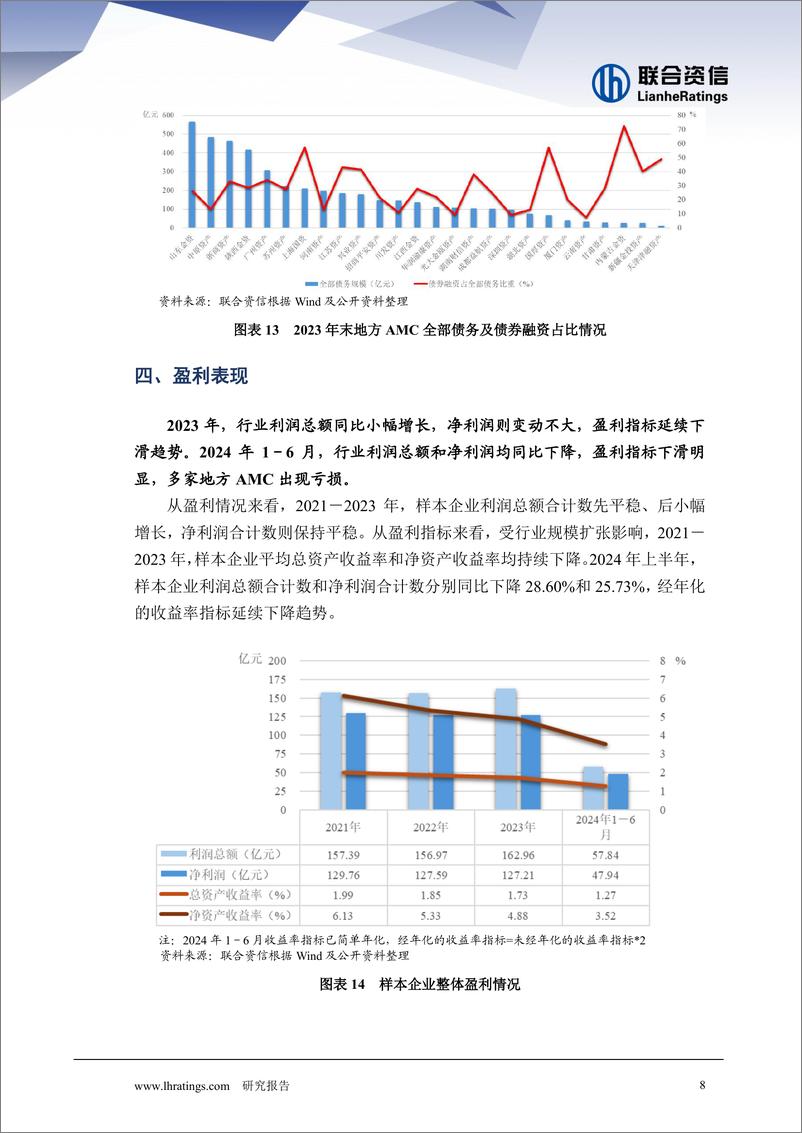 《2024年地方AMC回顾与展望系列之行业运行—— 规模趋稳杠杆降 利润收窄分化显》 - 第8页预览图