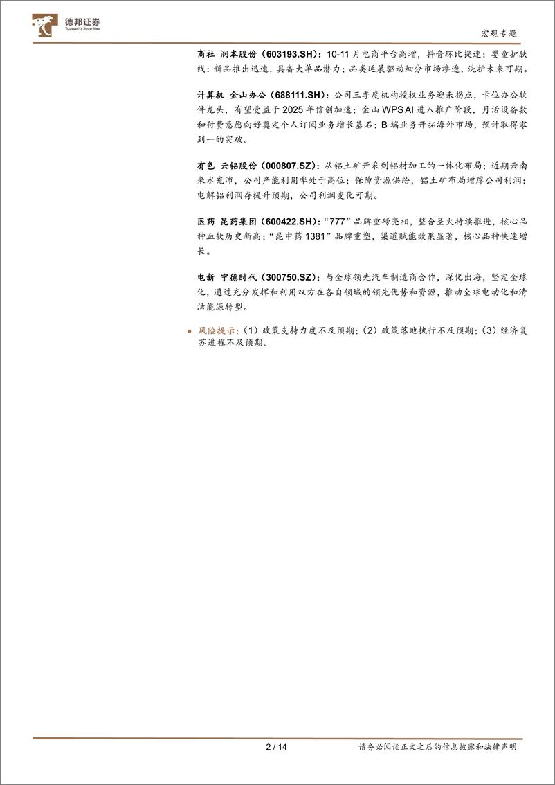 《宏观专题：1月研判及金股-241230-德邦证券-14页》 - 第2页预览图