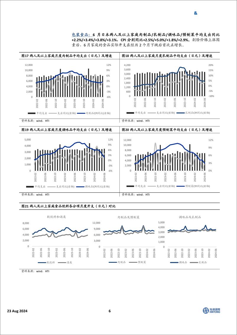 《HTI日本消费行业7月跟踪报告：实际工资重回正增长，多数子行业迎来高基数-240823-海通国际-25页》 - 第6页预览图