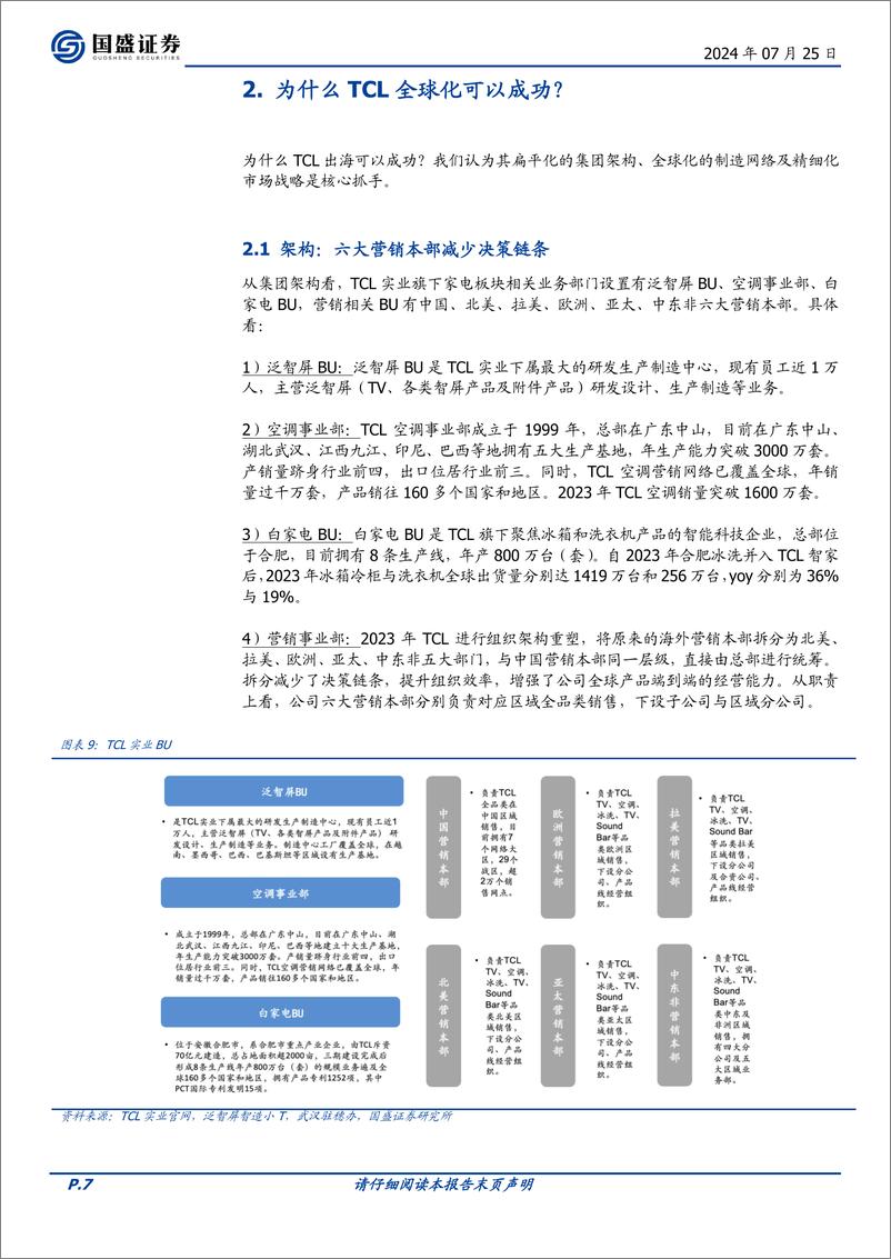 《国盛证券-家用电器行业专题研究_TCL专题报告系列二-TCL系出海报告-黑电篇》 - 第7页预览图