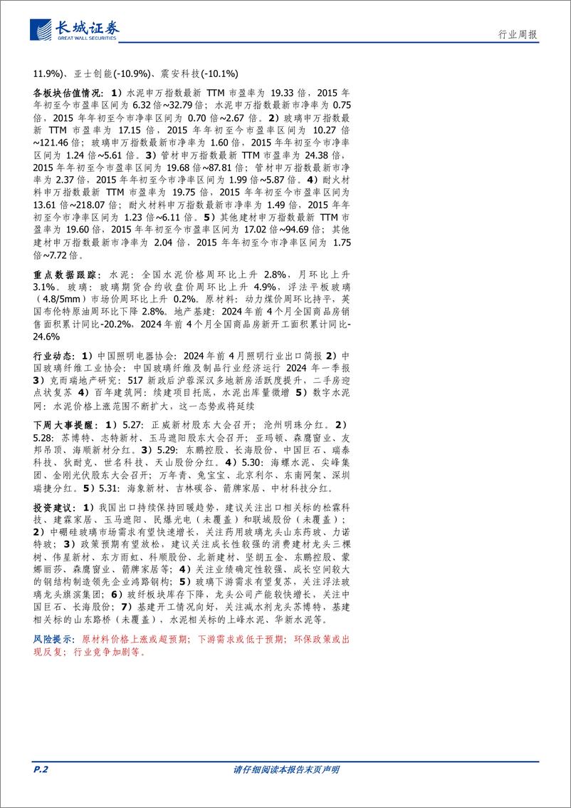 《建材行业：新政后一线成交暂未起色，市场活跃度有所提升-240525-长城证券-16页》 - 第2页预览图