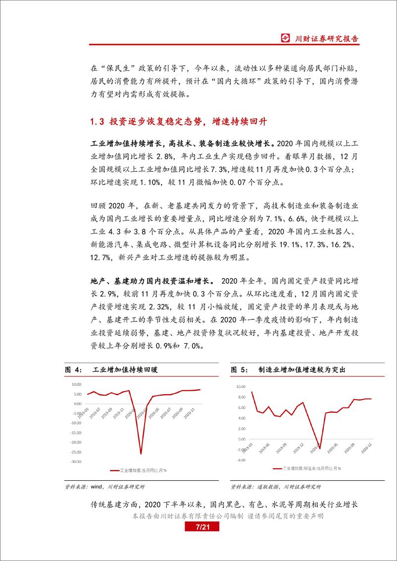 《川财2021年宏观经济形势政策前瞻：2021年宏观政策将为经济继续复苏提供支撑-20210201-川财证券-21页》 - 第7页预览图