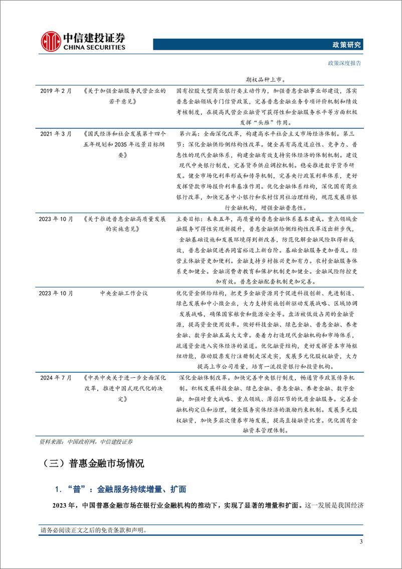 《【中信建投政策研究】“五篇大文章”系列(三)：普惠金融-240921-中信建投-27页》 - 第7页预览图